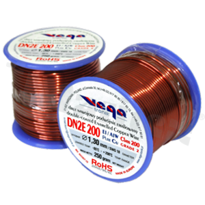 Insulated winding wire; with two layers of enamel insulation; diameter 1.30mm; SWG 18; -65+200 deg.C; 20m; 250g.