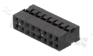 Crimp Terminal Housing; pitch 2.00mm; 2x8 pins; assembly: for cable; female; double row
