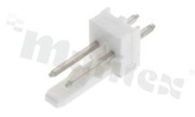 Header for PCB; pitch 2.54mm; 2-contacts; THT; male; top entry; 250V/3A