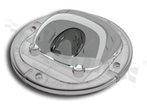 Lens for LED COB; angle: oval 82 x 128 degrees ; Number of LEDs: 1; Dimensions: round 85.09mm; Height: 15.3mm; material: silicone; Fastening: screw