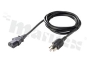 Kabel zasilający; C13; 1.5M; USA