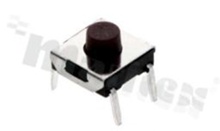 Łącznik 6.0x6.0x2.5mm, o sile nacisku 160gf, czerwony przycisk, do montażu THT