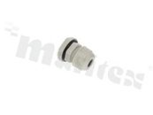 Dławnica M16; nylonowa; przepust kablowy M16 4-8mm;Flat O-ring; szary; z nakrętką