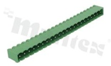 Pluggable terminal block; pitch 5.00mm; 22-ways; male; straight pin header; closed type; UL 300V/16A; TUV:320V/20A