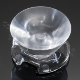 Lens for LED high power; angle: 8 to 14 degrees FWHM; Number of LEDs: 1; Dimensions: round 26mm; Height: 14.7mm; meterial: PMMA; Fastening: tape; pin