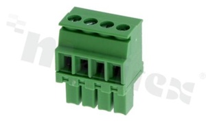 Listwa zaciskowa rozłączalna; w rastrze 3.50mm; 4-torowa; żeńska; na przewód 0.5-1.50mm2 (28-16AWG); kierunek wtykania prostopadły do osi przewodów; styki z fosforobrązu; mosiężna klatka; UL 300V/8A