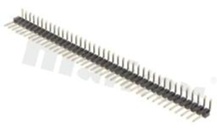 Listwa stykowa do PCB; w rastrze 2.54mm 1x40 styków; montaż THT; męska; kątowa; jednorzędowe