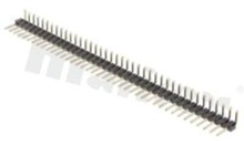 Listwa stykowa do PCB; w rastrze 2.54mm 1x40 styków; montaż THT; męska; kątowa; jednorzędowe