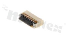 ZIF connector for FFC/FPC; pitch 0.50mm; 6-contacts; SMD; side entry; downside contacts