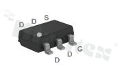 Tranzystor: P-MOSFET; unipolarny; -20V; -6.5A; 0.023ohm; 1.56W; -55+150 st.C; SMD; SOT23-6L