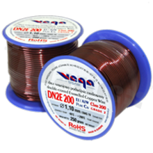 Insulated winding wire; with two layers of enamel insulation; diameter 1.10mm; SWG 19; -65+200 deg.C; 28m; 250g.