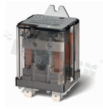 Electromagnetic power relay; contact rating current 16A; coil voltage 230VAC; 2 changeover contact DPDT; coil power 2.2VA; 16A/250VAC, 16A/24VDC; mounting: panel, Faston 250