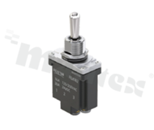 Screw terminal toggle switch; 2-position ON-OFF; SPST; 15.0 x 29.4mm;screw terminal connection; round metal lever; 16A/250V; IP67; UL 61058-1.