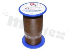 Przewód pojedynczy TLY/LIY; z wielodrutową miedzianą żyłą; brązowy; przekrój 0.12mm2; AWG 26; 300V; -40+105 st.C; 50m.