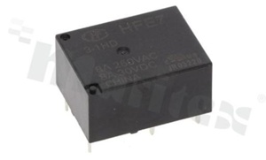 Przekaźnik elektromagnetyczny; prąd znamionowy 8A; napięcie cewki 3VDC; podwójne styki zwierne (1A+1B); moc cewki 420mW; 8A/30VDC; 8A/250VAC