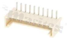 Header for PCB; pitch 2.00mm; 10-contacts; THT; male; side entry