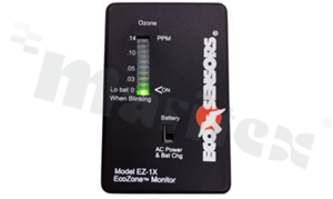 Czujnik poziomu ozonu EcoZone EZ-1X, zakres pomiarowy: 0.02 - 0.14ppm, kolorowy wskaźnik stężenia, wbudowana bateria