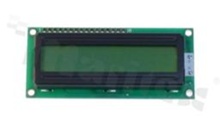 Display LCM; LCD character; 16x1 chars; STN yellow-green Y/G with LED backlight yellow-green Y/G; viewing angle 6:00;