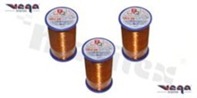 Insulated winding wire; with one layer of enamel insulation; diameter 0.15mm; SWG 38; -65+200 deg.C; 2960m; 500g.