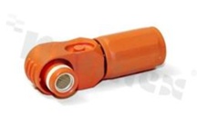 Złącze; wtyk żeński; kątowy prawy; zaciskane 50mm2; seria SurLok Plus; 8.0mm; 1pin; IP67; 200A; 1000V; kolor pomarańczowy