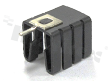 Heatsink; moulded TO-220; TO-262 15x12.8x12.7mm; black; anodized aluminium AL5052; RoHS.