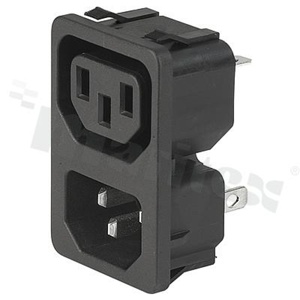 AC/DC power connectors; Panel, Snap-In; Solder; -25 deg.C - 70 deg.C; Straight