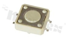 Przełącznik Tact Switch; SMD; wymiary korpusu 12.0x12.0; h=4.3mm; pionowy; o sile nacisku 260gf; przycisk okrągły