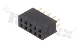 Pin Header; pitch 2.54mm; 2x10 pins; assembly: THT; female; straight; double row