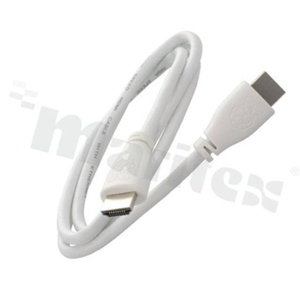 Kabel HDMI; HDMI A męski - HDMI A męski; standard: HDMI 2.0; długość: 1m; kolor: biały; styki: niklowane; obsługa: 4K/UHD