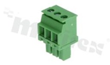 Pluggable terminal block; 3.81mm pitch; 3-ways; female; for wire 0.5-1.50mm2(28-16AWG); wire insertion direction 90° to plug-in direction; p.bronze contacts; brass cage; UL 300/8A