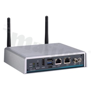 Bezwentylatorowy komputer wbudowany; Nvidia Jetson TX2 NX; procesor ARM Cortex-A57; NVIDIA Denver 2; RAM 4 GB; pamięć eMMC 16 GB; NVIDIA Pascal 256 GPU; HDMI; USB 2.0; USB 3.1; 1x microUSB; 2x LAN; microSD; miniPCIe; zas. 12V DC; temp. pracy -30+60 st.C
