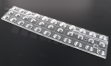 Soczewka do diod LED high power; kąt rozsyłu: asymetryczny ; ilość diod: 33; rozmiar: 286x61mm; wysokość: 11mm; rodzaj materiału: PMMA; sposób mocowania: śruby