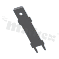 Flat terminal; male; 6.4x0.8mm; THT; tinned brass