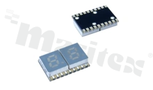 7-Seg. LED Display NEPS-2020AR-G; SMD; 2 digits; 0.2" (5.08mm); red; brightness 3mcd/10mA; 640nm; wspólna anoda; szare tło; biały znak; statyczny; 10x14.1mm; RoHS