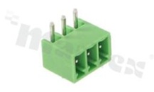 Pluggable terminal block; pitch 3.50mm; 3-ways; male; R/A pin header; closed type; UL 300V/8A; TUV:250V/7A