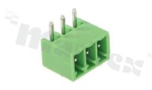 Listwa zaciskowa rozłączalna; w rastrze 3.50mm; 3-torowa; męska; kątowa; zabudowana; UL 300V/8A; TUV:250V/7A