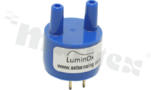 LuminOx optical oxygen sensor; range: 25%; supply: 4.5-5.5VDC; working temperature: -30+60 deg.C; response time: 30s; output: UART; flow type