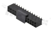 Listwa stykowa do PCB; w rastrze 2.54mm; 2x13 styków; montaż: SMD; żeńska; prosta; dwurzędowe 