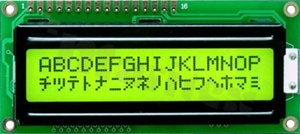 Display LCM; LCD 16x2 chars; STN Y/G; with Y/G LED backlighting; view 6:00;