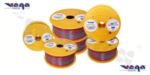 Single wire LGY/H05V-K; with copper multi-strand; red/blue; cross section 0.35mm2; AWG 22; 500V; -40+105 deg.C; 200m.