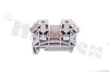 Installation terminal block; 1-level; 2-contacts; for wire 0,5-4,0mm2; screw terminal; grey; Din rail; 1000V/32A