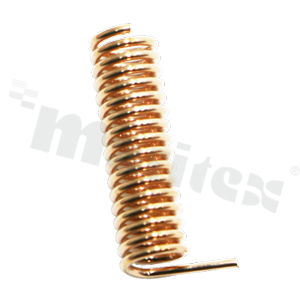 Antenna; spring; 470MHz; 2.15dBi; VSWR<1.7; linear; welding head; 21x9.6mm