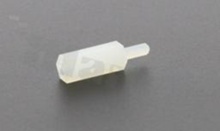 Tulejka dystansowa; plastikowa; sześciokątna; gwint M2 wewnętrzny-zewnętrzny; wysokość dystansu 10.0mm