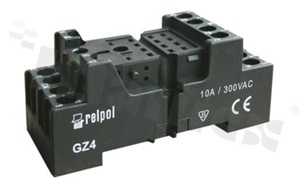 Socket for relay R4, R4N; 14 PIN; 6A; mounting; DIN; 6A/250VAC