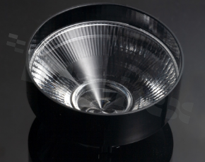 Lens for LED COB; angle: 8 to 19 degrees FWHM; Number of LEDs: 1; Dimensions: round 70mm; Height: 41.5mm; meterial: PMMA; PC; Fastening: socket