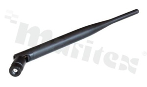 Antena; prętowa łamana; ISM; 868MHz; 5.0dBi; VSWR<2.0; liniowa; dookólna; RP-SMA; przykręcana; fi12.9x195mm; czarny