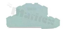 End and intermediate plate; 0.8 mm thick; gray
