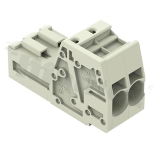 Listwa zaciskowa; wtyk; raster 7.62mm; 2-torowa; męskie; na przewód 0.5-10mm2 (20-8AWG); możliwość kodowania; bez zaczepu ryglującego; kierunek wtykania równoległy do osi przewodów; 600V/42A