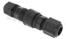 Adapter Amphenol RJ45/RJ45, Cat 5E, straight, shielded, 2 female RJ45 sockets inside, IP67