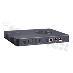 Odtwarzacz reklam Cyfrowych; AMD Ryzen V1605B/1807B; RAM do 32 GB; 2xCOM; 4x USB; 2x LAN; 4x HDMI; Audio; 2x M.2 Key M 2280 (SATA; NVMe); M.2 Key E; M.2 Key B; SIM; temp. pracy 0+45 st.C; zasilacz